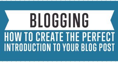 Blogging - How To Create The Perfect Introduction To Your Blog Post