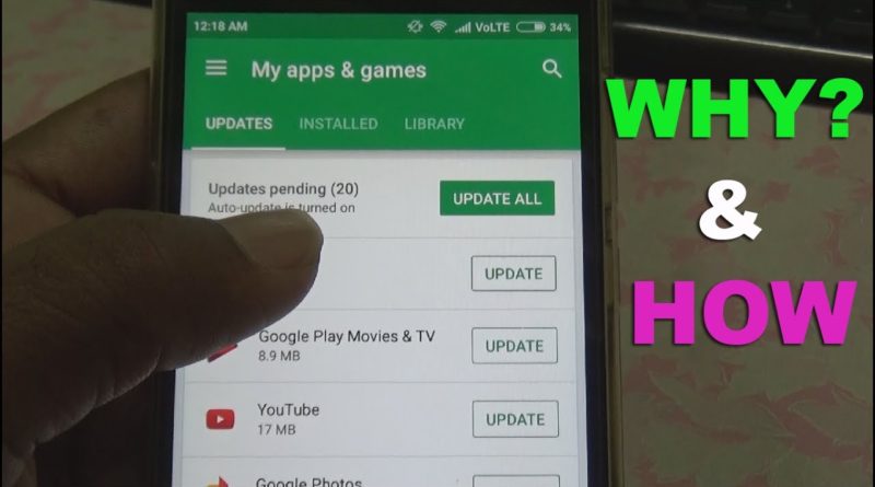 How to update apps on android (Hindi)