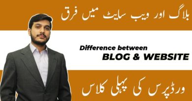 Difference between Blog and Website in Urdu & Hindi - WP # 1