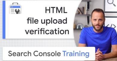 HTML file upload for site ownership verification - Google Search Console Training