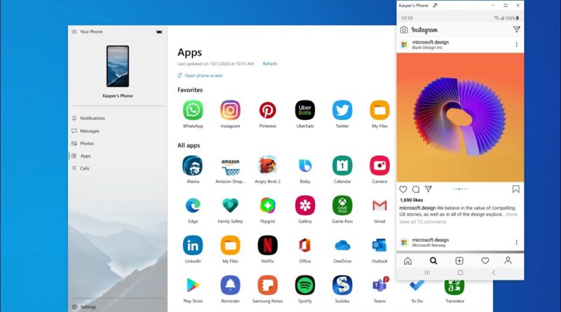 Hands-on with the new "Apps" feature in Your Phone for Windows 10