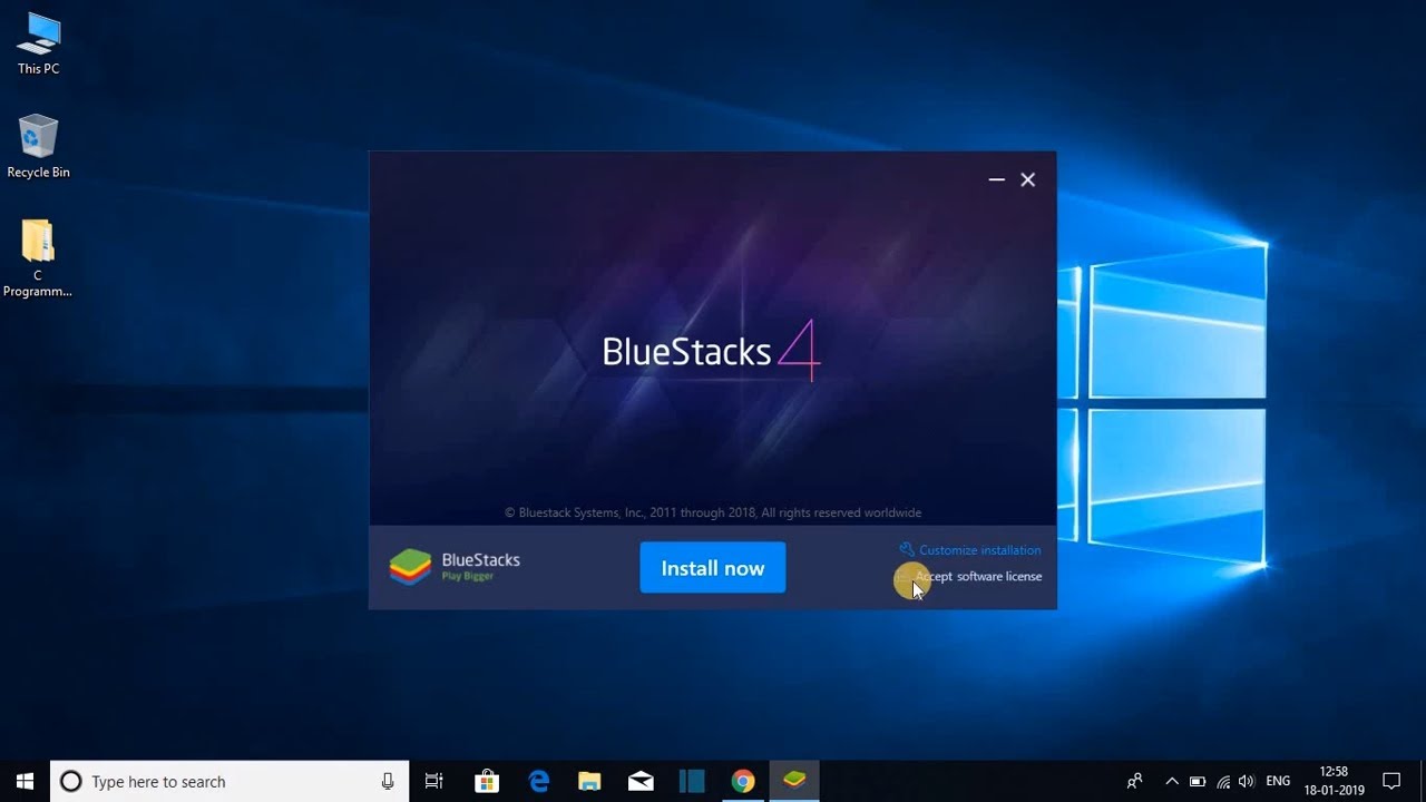 how to use bluestacks in windows 10