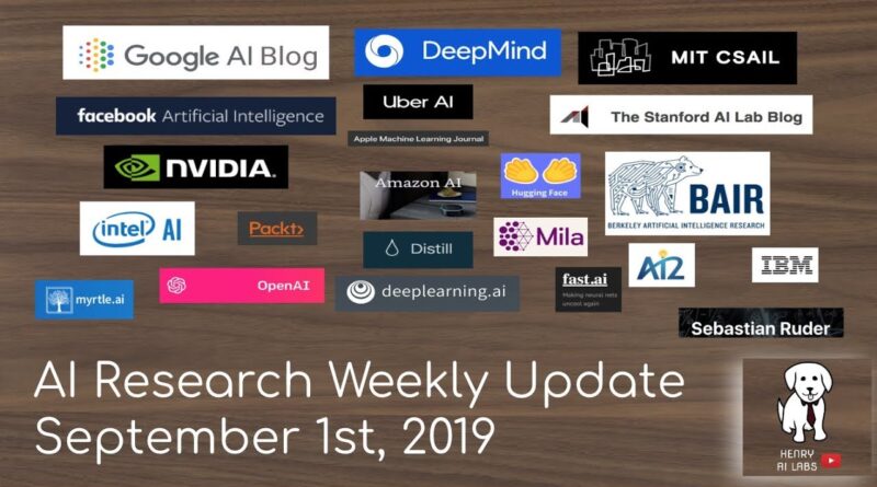AI Research Weekly Update September 1st, 2019 1
