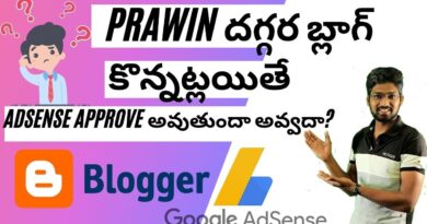 #prawintech #blogging Adsense Blog For Sale Is That Real Or Fake In Telugu By Prawin Tech 2