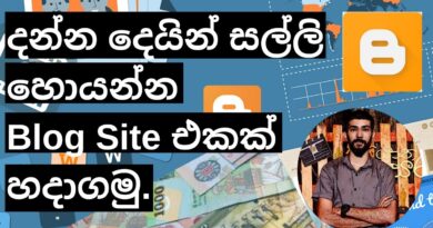 Create a Blog - Earn Money : Blogging(Sinhala) - Part 1 | Amantha 1